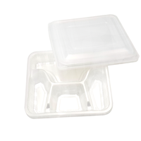 Boîte à lunch bento jetable en PP à 4 compartiments pour micro-ondes