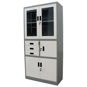 Durable Metal Office Filing Cabinet with 3 <b>Drawers</b> and Safe <b>Box</b> Lockable Steel Secure <b>Storage</b> Cupboard - Product Image 3