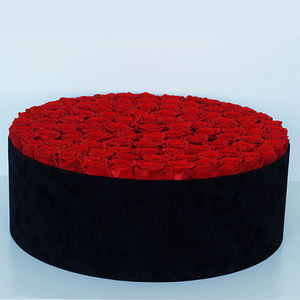 Fleurs roses éternelles personnalisées de différentes tailles Fleur préservée éternelle pour la fête des mères dans une boîte ronde 99 roses pour toujours vraie fleur - Product Image 2