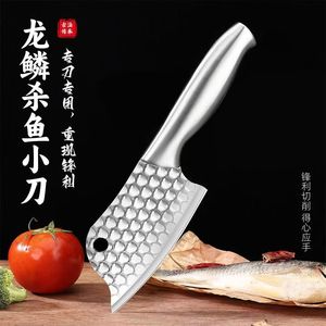 Cuchillo para matar pescado forjado a mano, mini cuchillo de cocina, cuchillo para mujer, cuchillo de cocina, cuchillo para matar pescado con diseño de escamas de dragón - Product Image 2