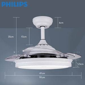 <span class=keywords><strong>Ventilador</strong></span> de Techo con Luz Eléctrica <span class=keywords><strong>Philips</strong></span>, <span class=keywords><strong>Ventilador</strong></span> de Techo Invisible con Luz para Sala de Estar, Comedor, Dormitorio, Hogar, Lámpara de Araña LED Moderna y Sencilla - Product Image 4