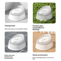 Chaise de toilette portable pour enfants avec garde-corps avant surélevé, couvercle amovible, toilette d'apprentissage en plastique pour garçons et filles, utilisation en voyage
