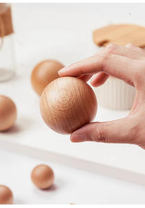 مقبض من الخشب الصلب بمقبض كروي خشبي بفتحة واحدة مقبض درج خرزة بفتحة واحدة أثاث خزانة خشبية مقبض باب - Product Image 5