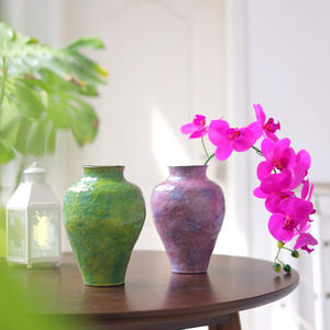 Vase en céramique de Jingdezhen, vase créatif fait à la main, arrangement de fleurs hydroponiques, décoration de bureau de salon, ornements a - Product Image 4