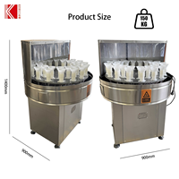 Machine à laver les bouteilles semi-automatique à 32 têtes, machine rotative pour le lavage des bouteilles de vin, des bouteilles en PET, des bouteilles en verre, des bouteilles de lait