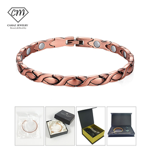 Bracelet magnétique de thérapie quantique en cuivre pour la santé, bracelet magnétique en cuivre pur pour couple - Product Image 5
