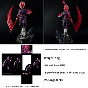 Figura de Juguete de Dragón de PVC, Saiyan GK, Figura de PVC de Goku Oscuro Zamasu en Color Rosa Melocotón - Product Image 6