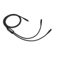 Câble USB-C vers USB-C 2-en-1 en gros, 100W Max 5A, charge rapide, en nylon tressé pour iPhone 17 Pro et ordinateur MacBook