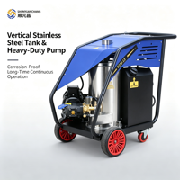 Nettoyeur haute pression électrique 110V 3kW, mobile, industriel, chariot à 4 roues, corps en acier inoxydable, garantie 1 an, vente en gros