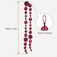 Guirlande de boules de Noël personnalisées de 180 cm, fabricant de guirlandes de boules en plastique à finitions variées pour les fêtes de Noël