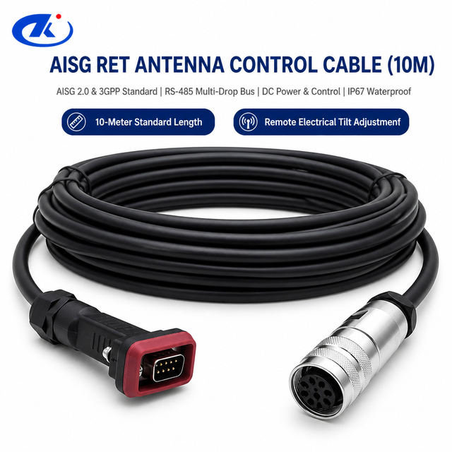 Hot Sell AISG Ret Control Coaxial Cable Electrically-controlled Antenna Cable 8-core 10M