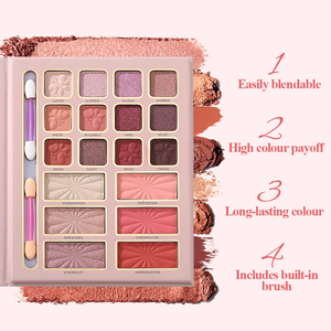 Paleta <span class=keywords><strong>de</strong></span> Sombras <span class=keywords><strong>de</strong></span> Ojos Perladas con Brillo, Resistentes al Agua, 12+6 Colores Encantadores, <span class=keywords><strong>para</strong></span> <span class=keywords><strong>Principiantes</strong></span> - <span class=keywords><strong>Maquillaje</strong></span> <span class=keywords><strong>para</strong></span> Mujer, Venta al Por Mayor - Product Image 4