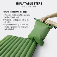 Matelas de camping gonflable léger, imperméable, pliable, coussin d'air portable, tapis gonflable d'extérieur pour la randonnée, la plage