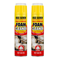 Nettoyant mousse pour intérieur de voiture 650ml avec brosse, nettoyage en profondeur pour sièges auto, plafond, tapis, tissu, vinyle, sellerie