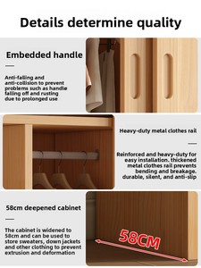 <span class=keywords><strong>Armario</strong></span> Moderno Convertible de Madera Maciza con Puertas Corredizas, Ensamblaje Personalizable, Muebles de Dormitorio, Entrega e Instalación - Product Image 5