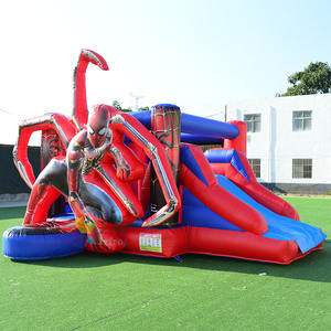 Casa <span class=keywords><strong>de</strong></span> rebote inflable <span class=keywords><strong>de</strong></span> PVC comercial <span class=keywords><strong>Spiderman</strong></span> Moonwalk Jumping Castle con tobogán incluye soplador-Gorila al aire libre para la venta - Product Image 6
