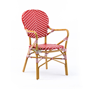 (E3011) Outdoor Garden Patio Furniture French Bistro <strong>Arm</strong> <strong>Black</strong> Pe Rattan Wicker <strong>Chairs</strong> - Product Image 2