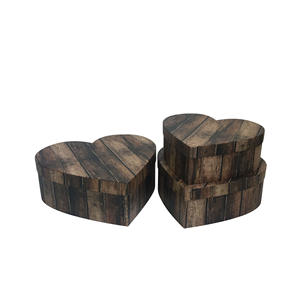 复古玫瑰便携式水桶圆形<span class=keywords><strong>3</strong></span>件花盒拥抱桶花束包装礼品盒 - Product Image 3