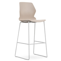 Tabouret de bar moderne avec structure en plastique PP épaissi, empilable et non pliable, pour bureau, formation, conférence, usage de loisirs