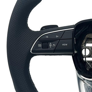 Volante de Cuero Personalizado Línea S para Audi A3 <span class=keywords><strong>A4</strong></span> S5 B7 RS6 TT 8j S4 B9 <span class=keywords><strong>2014</strong></span> - Product Image 4