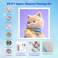M-068 Peinture Diamant Personnalisée Animaux 5D DIY Kit d'Art Diamant Personnalisé Photo d'Animal de Compagnie Broderie Complète Décoration Maison