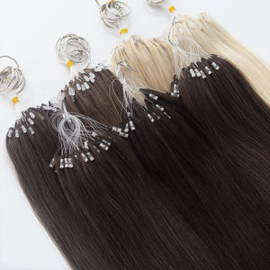 新スタイルH6 ロシア産バージンヘアエクステ ダブルドローン 卸売 ナチュラルカラー H6 フェザーヘア - Product Image 1