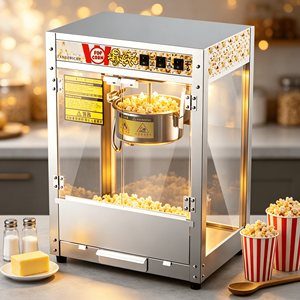 Máquina de <span class=keywords><strong>Palomitas</strong></span> de Maíz Eléctrica Estilo Vintage <span class=keywords><strong>Nostalgia</strong></span> para Decoración de Fiestas de Cine - Product Image 1