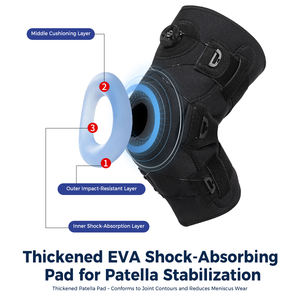 Support de plaque de genouillère rotule ouverte Support de genou en néoprène Coussinets de sport Matériau en spandex flexible pour la protection de la sécurité sportive - Product Image 2