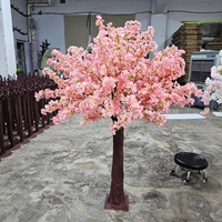 Nouvel arbre artificiel de fleurs de cerisier orange pour la décoration de centre de table de mariage