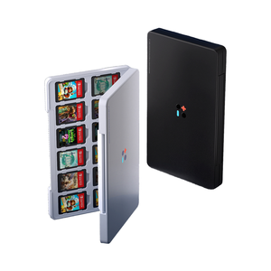 Custodia per Schede di <span class=keywords><strong>Gioco</strong></span> <span class=keywords><strong>Nintendo</strong></span> <span class=keywords><strong>Switch</strong></span> <span class=keywords><strong>con</strong></span> 24 Slot per Cartucce e 24 Slot per Schede di Memoria SD per <span class=keywords><strong>Switch</strong></span> OLED <span class=keywords><strong>con</strong></span> Rivestimento in Silicone - Product Image 1