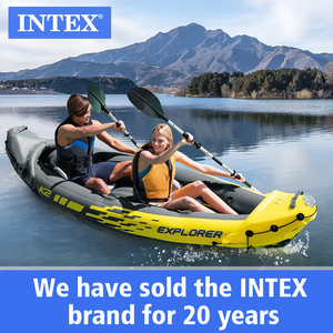 Kayak <span class=keywords><strong>Intex</strong></span> 68307 K2 pour 2 personnes, professionnel, gonflable, bateau à rames, kayak gonflable avec pagaie pour le sport et les jeux - Product Image 2