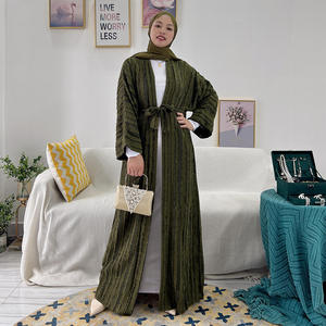 Fabricant de vêtements, vente en gros sur mesure, Dubaï, Turquie, Abaya ouverte, robe musulmane pour femmes, robe longue maxi musulmane pour femmes - Product Image 2