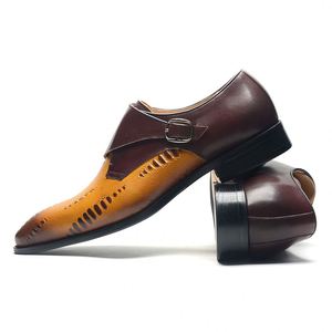 Chaussures de bureau pour hommes de grande taille de haute qualité à bout pointu, nouvelles chaussures habillées en cuir véritable pour hommes - Product Image 2