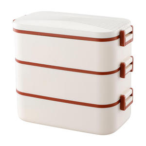 New Japanese-style Multi-layer <b>Plastic</b> Food Grade 1-3L Capacity Lunch Box for Students Office Workers Double-layer Bento Box - Product Image 3