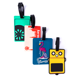 핫 도매 여행 방수 <span class=keywords><strong>PVC</strong></span> 고무 백팩 가방 선물 수하물 태그 - Product Image 2