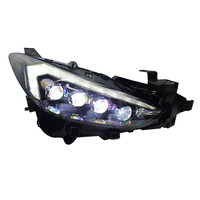 Phare de voiture pour Mazda 3 Axela 2017-2019, ensemble de phares LED automatiques, mise à niveau, lentille bifocale en cristal à 4 segments, accessoires de phare avant
