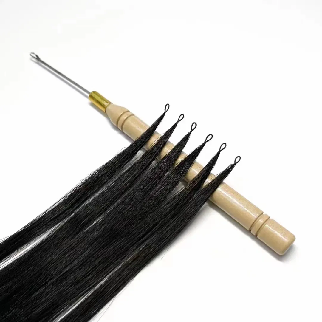 Hot Sale Double Drawn Invisible Tiny Hair Extension Plume Type Roped Human Hair Extensions For Korean Japanese European American