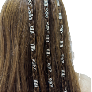 <span class=keywords><strong>Perruque</strong></span> Dreadlock Accessoires pour <span class=keywords><strong>Shein</strong></span> Anneau en Fer Populaire, Extension de Cheveux avec Diamant, Alliage, 20 Pièces - Product Image 6
