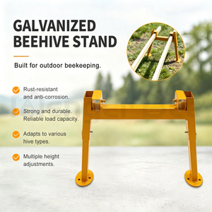 Soporte para Colmenas de Abejas de Acero Galvanizado, con Recubrimiento en Polvo Amarillo, Patas de Soporte, Equipo de Apicultura, Proveedor OEM - Product Image 1