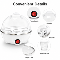 Cuiseur à œufs électrique 250W avec arrêt automatique, simple ou double couche, 110V 220V, pour la maison