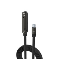 Câble de données tressé Type-C pliable à charge rapide 65W noir 1,5m pour transfert multi-appareils (téléphones, tablettes, jeux) – Vente directe usine