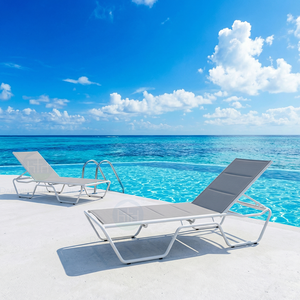 Moderner Tragbarer Metall-Poolliegestuhl Kommerzieller Strandliegestuhl für Vermietung Outdoor-Sonnenliegen Klappbare und Langlebige Möbel - Product Image 3