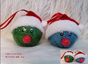 Chapeau de Père Noël en tricot personnalisable avec breloque boule - Pendentif décoratif de Noël pour l'affichage de cadeaux de Noël en magasin de détail - Product Image 3