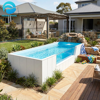 Piscine familiale de jardin 20 pieds en acrylique, jacuzzi, spa, piscine hors sol en fibre de verre pour l'extérieur