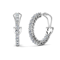 Boucles d'oreilles créoles de luxe en zircone cubique de haute qualité plaqué or 18 carats femmes en argent Sterling 925 accessoire pour cadeau
