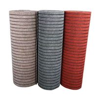 Wholesale Custom Anti Slip Double Stripe Polyester Non-Woven Mall Carpet Rugs with PVC Backing for Home Hotel Doormat