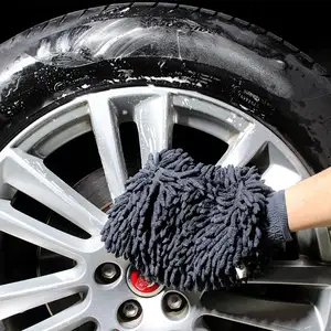 High Quality Microfiber Waterproof Car Washing Mitt In Microfiber Material Car Wash Mitt Chenille Gloves