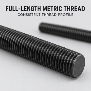 Özel Zhanyu DIN975 M8-M30 Siyah Çelik Tam Dişli Çubuk 1-3 Metre Sağ Dişli 4.8-12.9 İnşaat Endüstriyel Bağlantılar İçin - Product Image 1