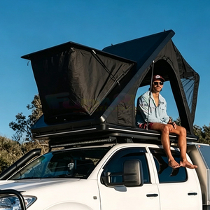 Carpa de techo rígida compacta para 3 personas, para SUV, con bolsa para zapatos, para viajes al aire libre, camping, ligera, impermeable. - Product Image 2