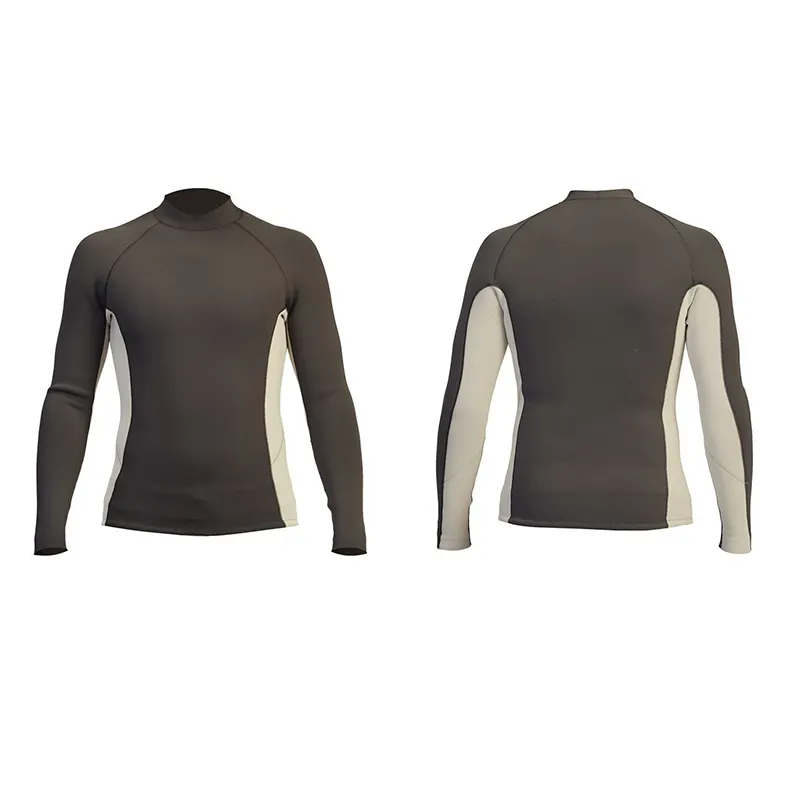 Benutzer definierte 1,5mm 2mm Neopren anzug Neopren Surf anzug schwimmen T-Shirt Tops Neopren schwimmen Rash guard Top für Männer